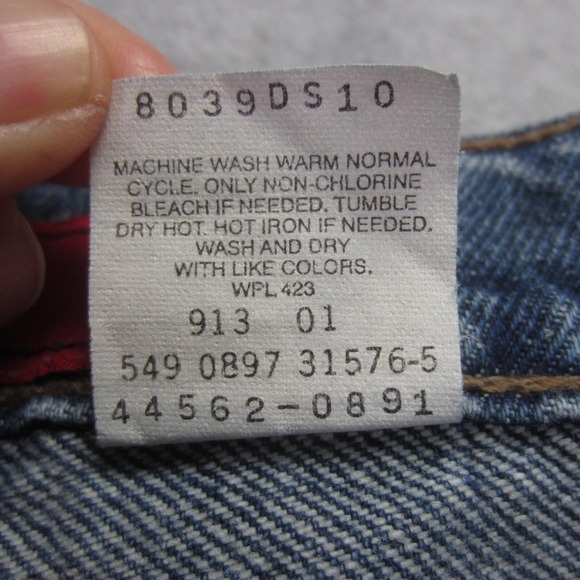 Vintage Levis Jeans Mens 36x28 SilverTab Loose Fit Baggy Cut Off USA 90s‎ - Picture 15 of 16